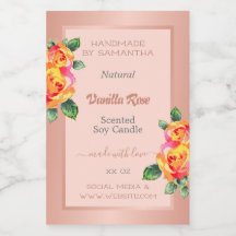 Etiquetas de produto, Douradas e cor-de-rosa, rosa
