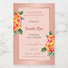 Etiquetas de produto, Douradas e cor-de-rosa, rosa