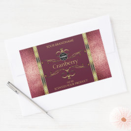 Etiquetas de produto Dourado borgonha Logotipo de