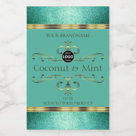 Etiquetas de produto Dourado lacrimogêneo bordas b