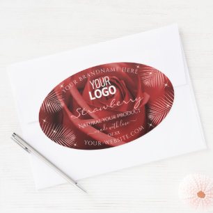 Etiquetas de produto elegantes Logotipo de folhas