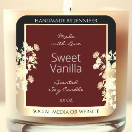 Etiquetas de produto emburgonado Frame Dourado Flo