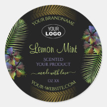 Etiquetas de produto exóticas Logotipo das flores 