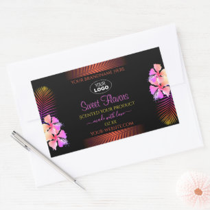 Etiquetas de produto exóticas Logotipo das flores