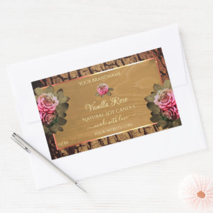 Etiquetas de Produto Floral Latido de Árvore de Ma