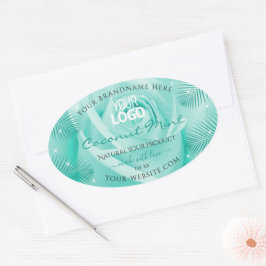 Etiquetas de produto Floral Logotipo das folhas de