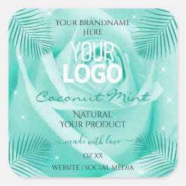 Etiquetas de produto Floral Logotipo das folhas de