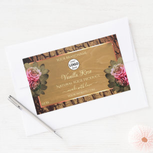 Etiquetas de produto Floral Logotipo do Latido da