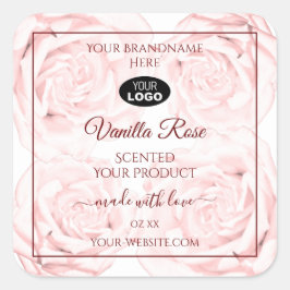 Etiquetas de produto Floral Rosas de Rosas claro c