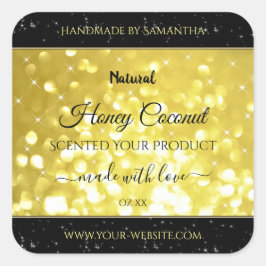 Etiquetas de produto Glamor amarelo Dourado brilha