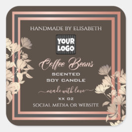 Etiquetas de produto marrom Logotipo personalizado