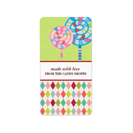 Etiquetas de produto para empresas de doces