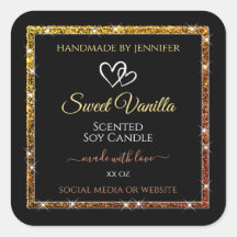 Etiquetas de Produto Preto com Quadro de Largura D