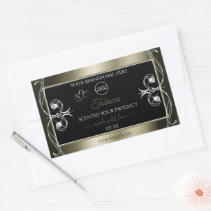 Etiquetas de produto preto de platina luxuosa com 