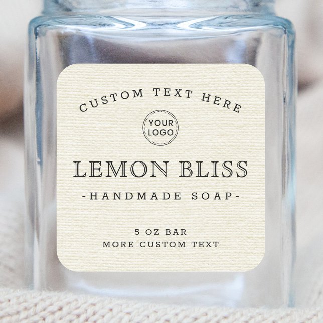 Etiquetas de produto quadrado com o logotipo de li (Criador carregado)