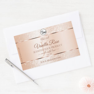 Etiquetas de produto Rosa do Pastel Iniciais Adici