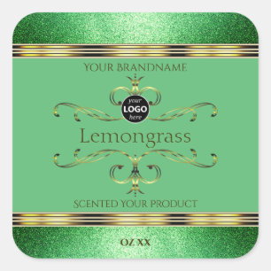 Etiquetas de produto verdes Logotipo de decoraçã