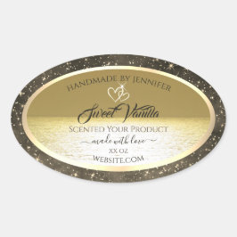 Etiquetas de produtos Douradas e coloridas para o