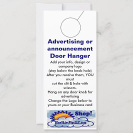 Etiquetas de promoção de DOOR HANGER de publicidad