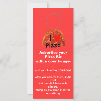 Etiquetas de promoção de DOOR HANGER de publicidad