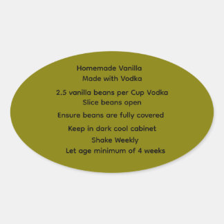 Etiquetas de receitas de baunilha fabricadas em ca