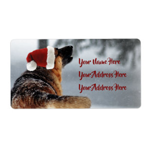 Etiquetas de remessa de feriado de German shepherd