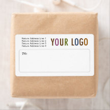 Etiquetas de remessa personalizadas com logotipo d