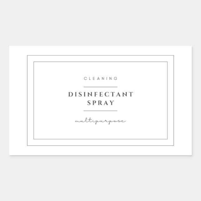 Etiquetas de Rótulo de Spray Desinfectantes (Frente)
