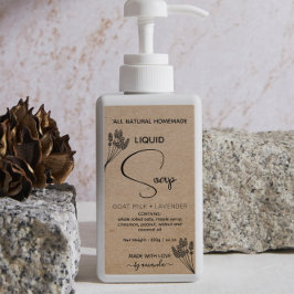 Etiquetas de sabão de corpo líquido Vertical Homem