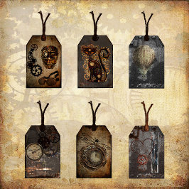 Etiquetas de Scrapbooking Vintage Steampunk