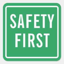 Etiquetas de segurança em primeiro quadrado para p