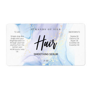 Etiquetas De Serum De Azul E Cabelo Púrpura