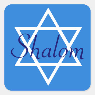 Etiquetas de Shalom ao Quadrado Azul