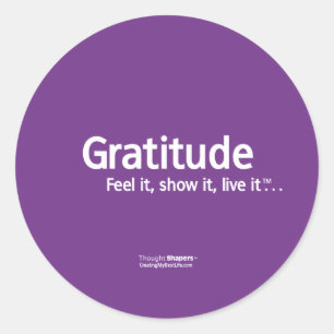Etiquetas de Shapers™ do pensamento da gratitude
