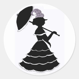 Etiquetas de silhueta de parasol