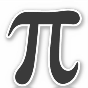 Etiquetas de símbolo pi preto