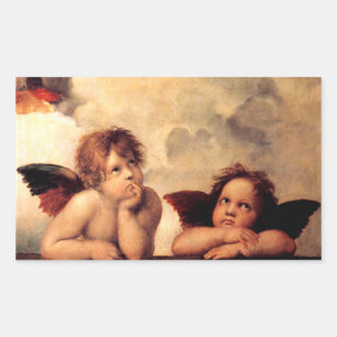 Etiquetas de Sistine Madonna dos querubins de