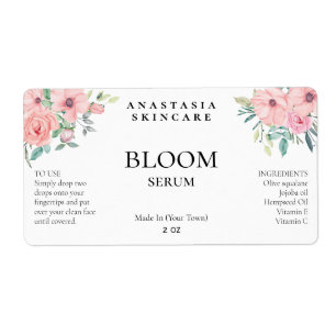 Etiquetas De Soro Com Cor Floral Rosa E Face Branc