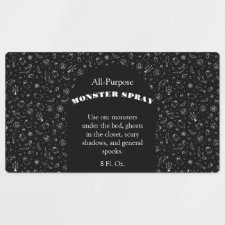Etiquetas de Spray de Monstro Preto Personalizado