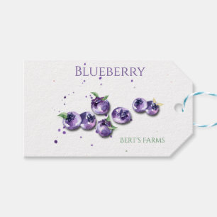 Etiquetas de String de Blueberry Watercolor