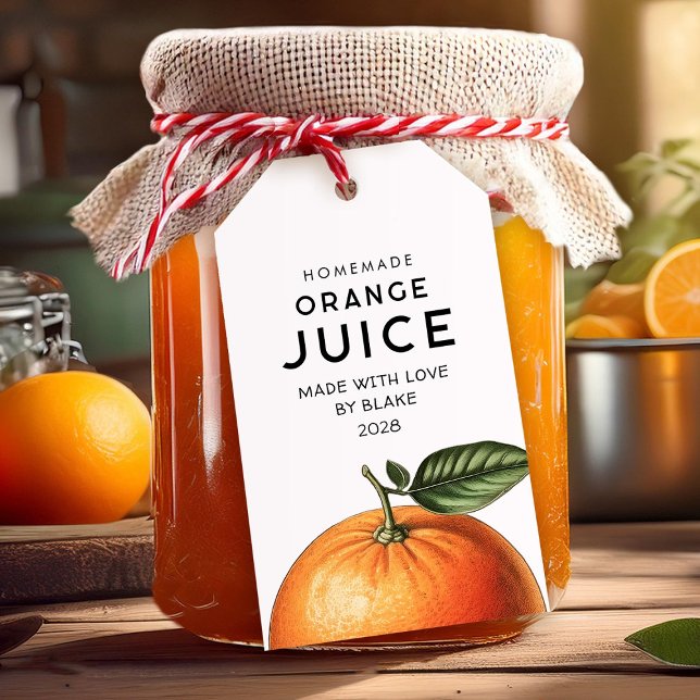 Etiquetas de suco de laranja caseiro (Criador carregado)