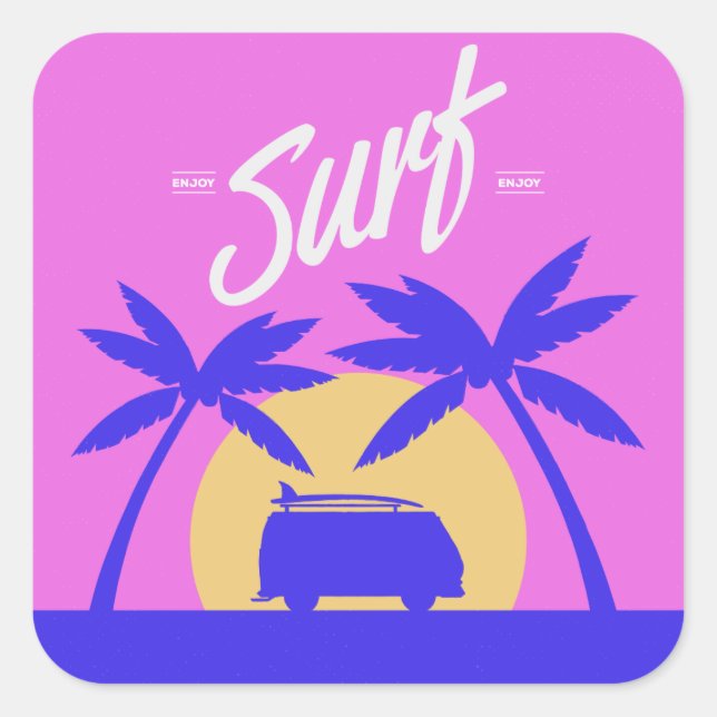 Etiquetas de Surf de Verão (Frente)
