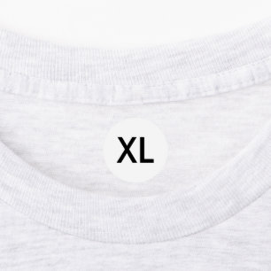 Etiquetas de tamanho grande XL para vestuário de r