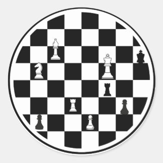 Etiquetas de Tema de Xadrez - Design de Chessboard