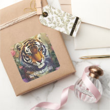 Etiquetas de Texto Personalizadas do Flor de Tigre