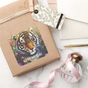 Etiquetas de Texto Personalizadas do Flor de Tigre