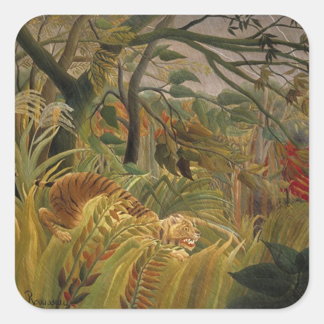 Etiquetas de Tigre de Rousseau (Frente)