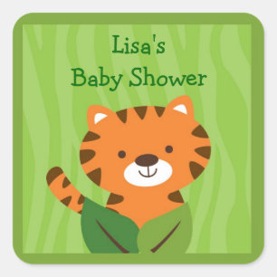 Etiquetas de Tigre Selvagem Safari