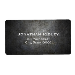 Etiquetas de transporte pretas do METAL