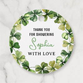 Etiquetas de Trevo do Chá de fraldas Shamrock da S